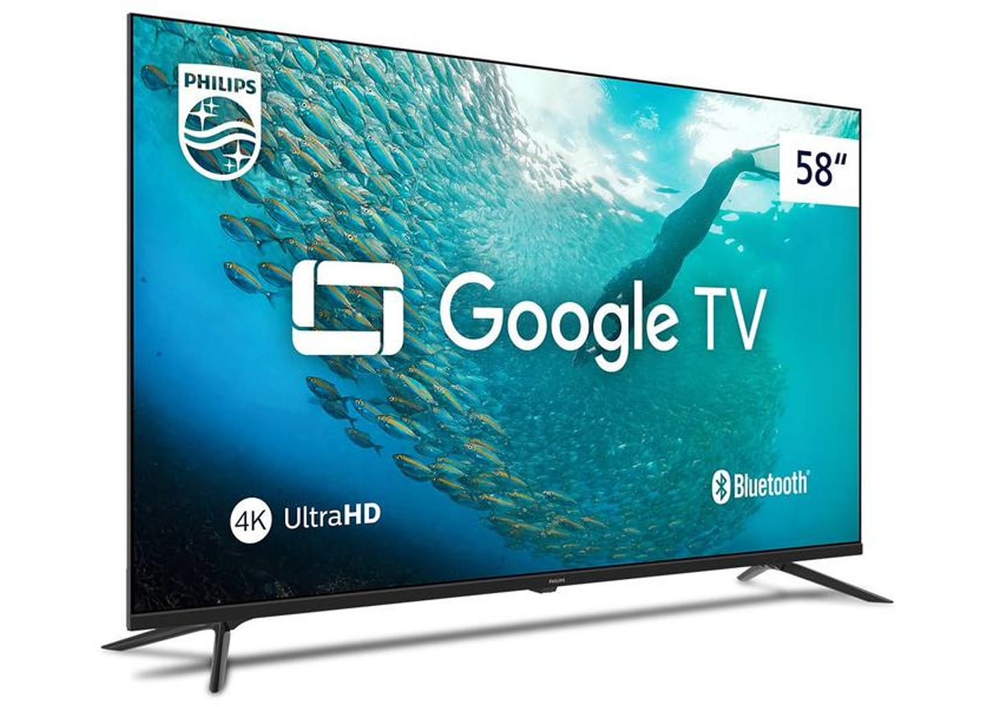 Smart TV 58" 4K UHD D-LED Philips Série 7019 58PUG7019/78 Wi-Fi Bluetooth Google Assistente 3 HDMI 2 USB