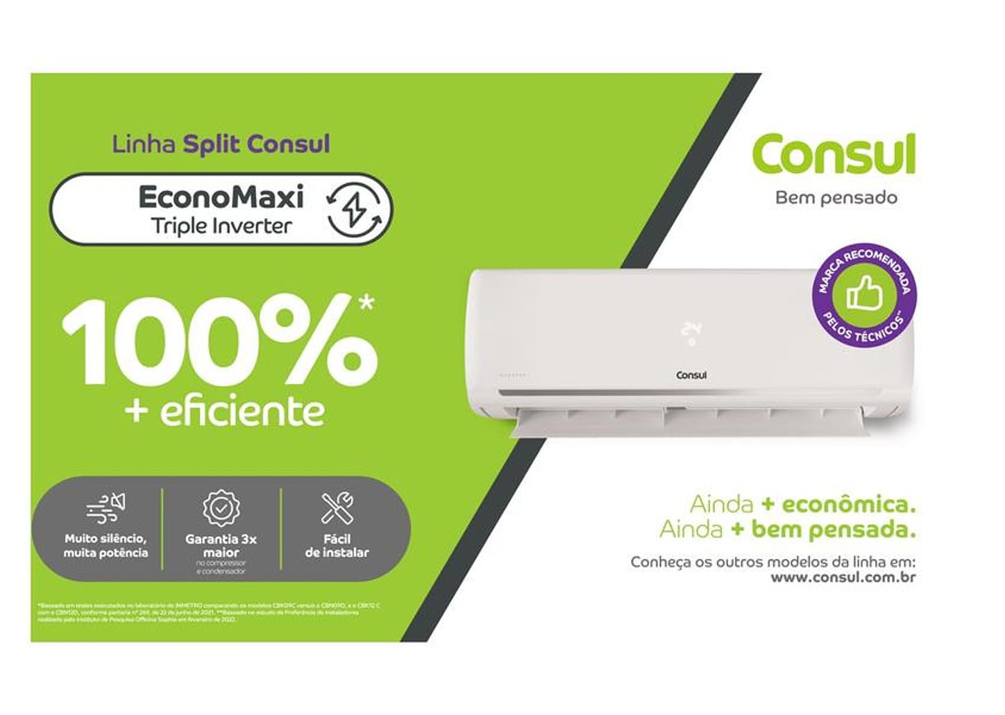 Ar-condicionado Split 18.000 BTUs Consul Inverter Frio CBL18CB