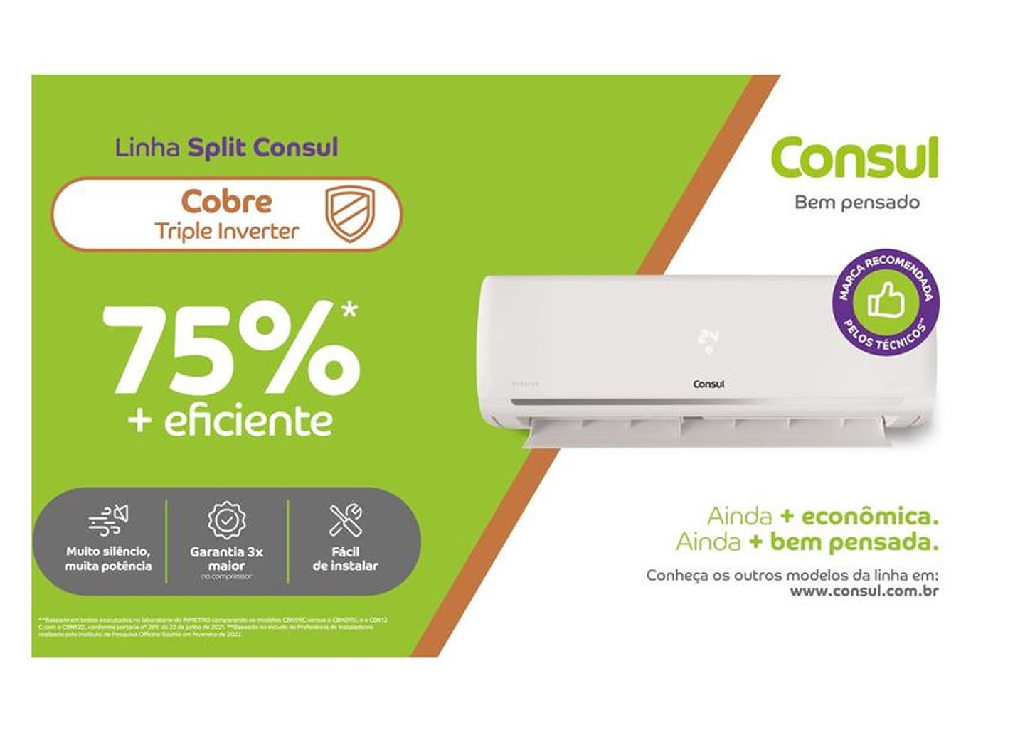 Ar-condicionado Split 12000 BTUs Consul Inverter Frio CBL12EB