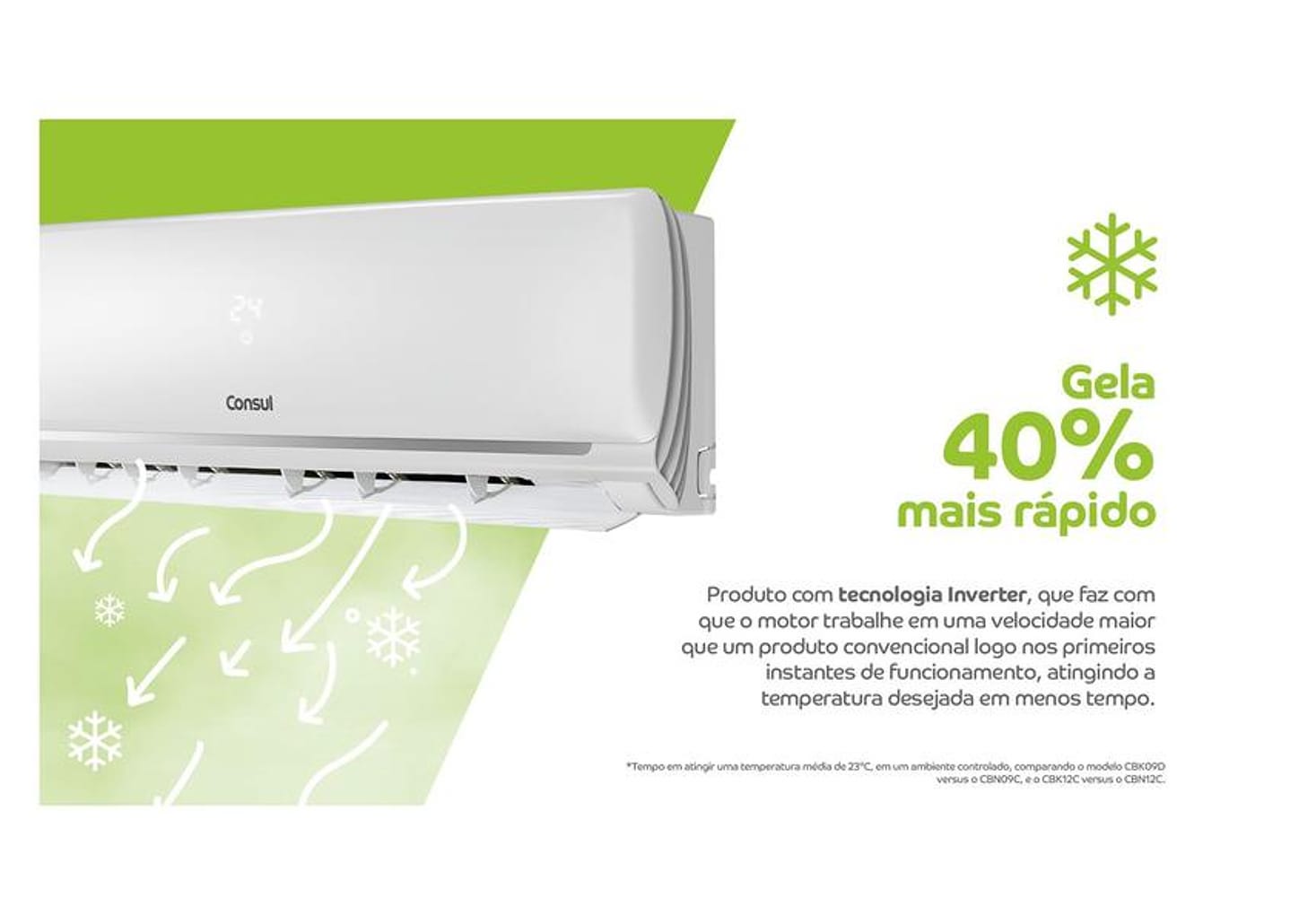 Ar-condicionado Split 12000 BTUs Consul Inverter Frio CBL12EB