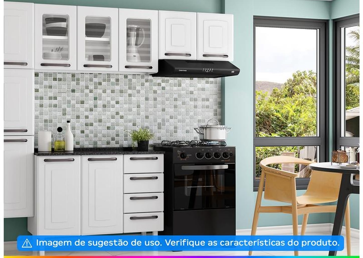 Depurador de Ar 60cm 4 Bocas Colormaq 3 Velocidades Cook