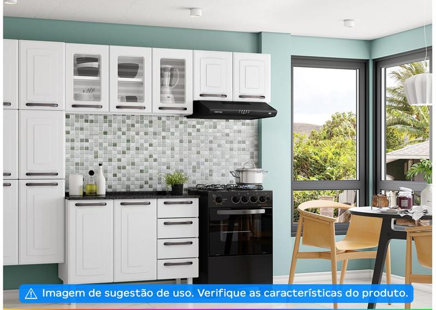 Depurador de Ar 80cm 6 Bocas Colormaq 3 Velocidades Cook