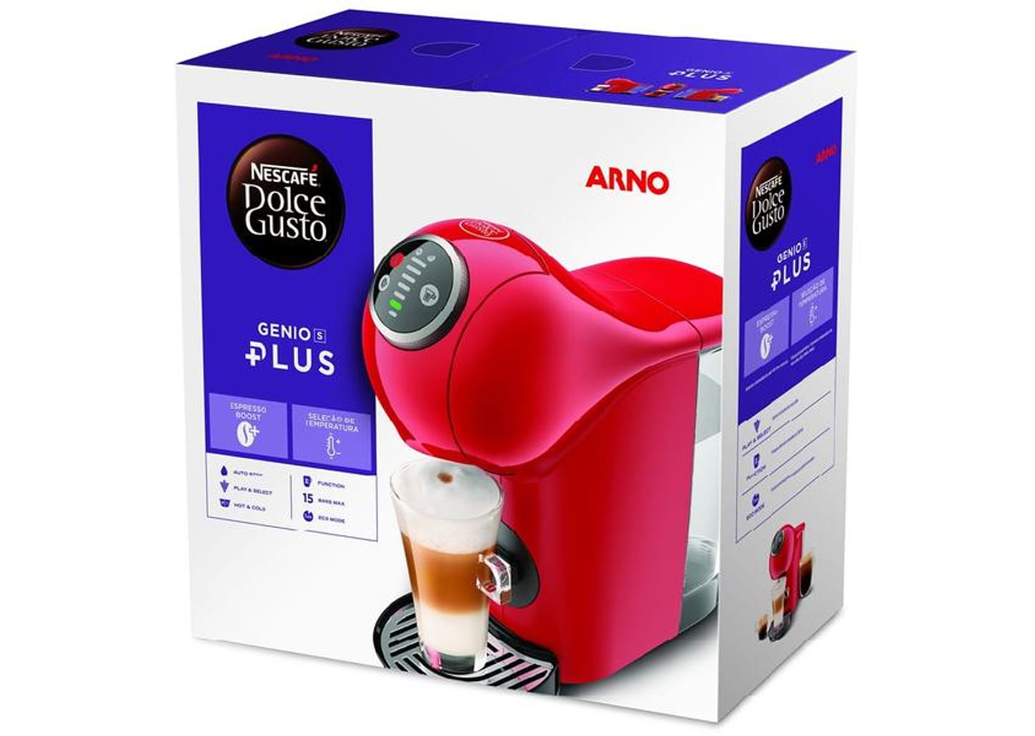 Cafeteira Elétrica Arno Nescafe Dolce Gusto Genio S Plus DGS3 Vermelha