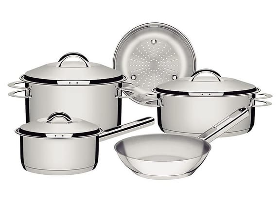 Jogo de Panelas Tramontina de Inox Prata 5 peças Solar
