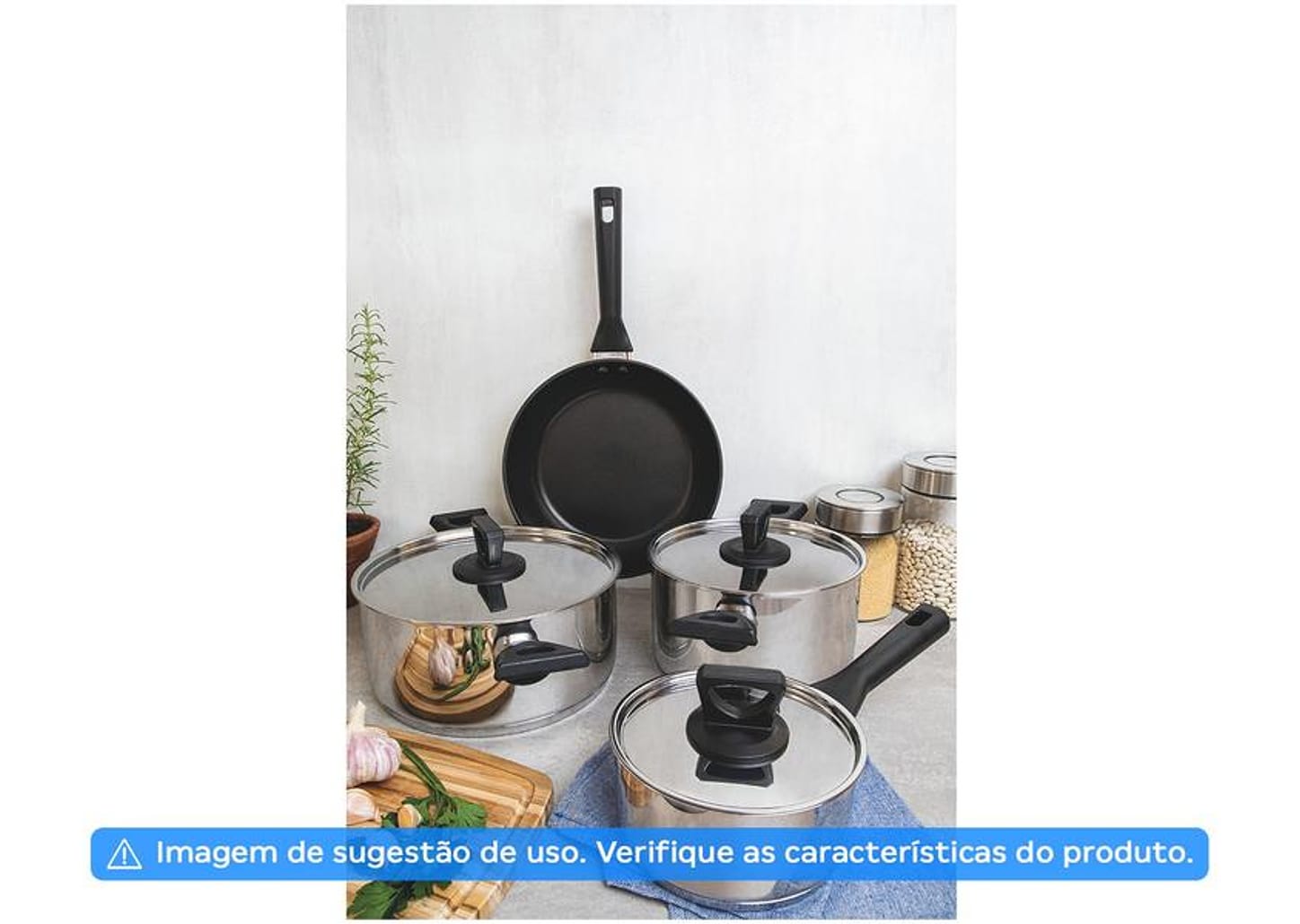 Frigideira Antiaderente Tramontina Inox Fundo Triplo Brava Baquelite 62195 62195247