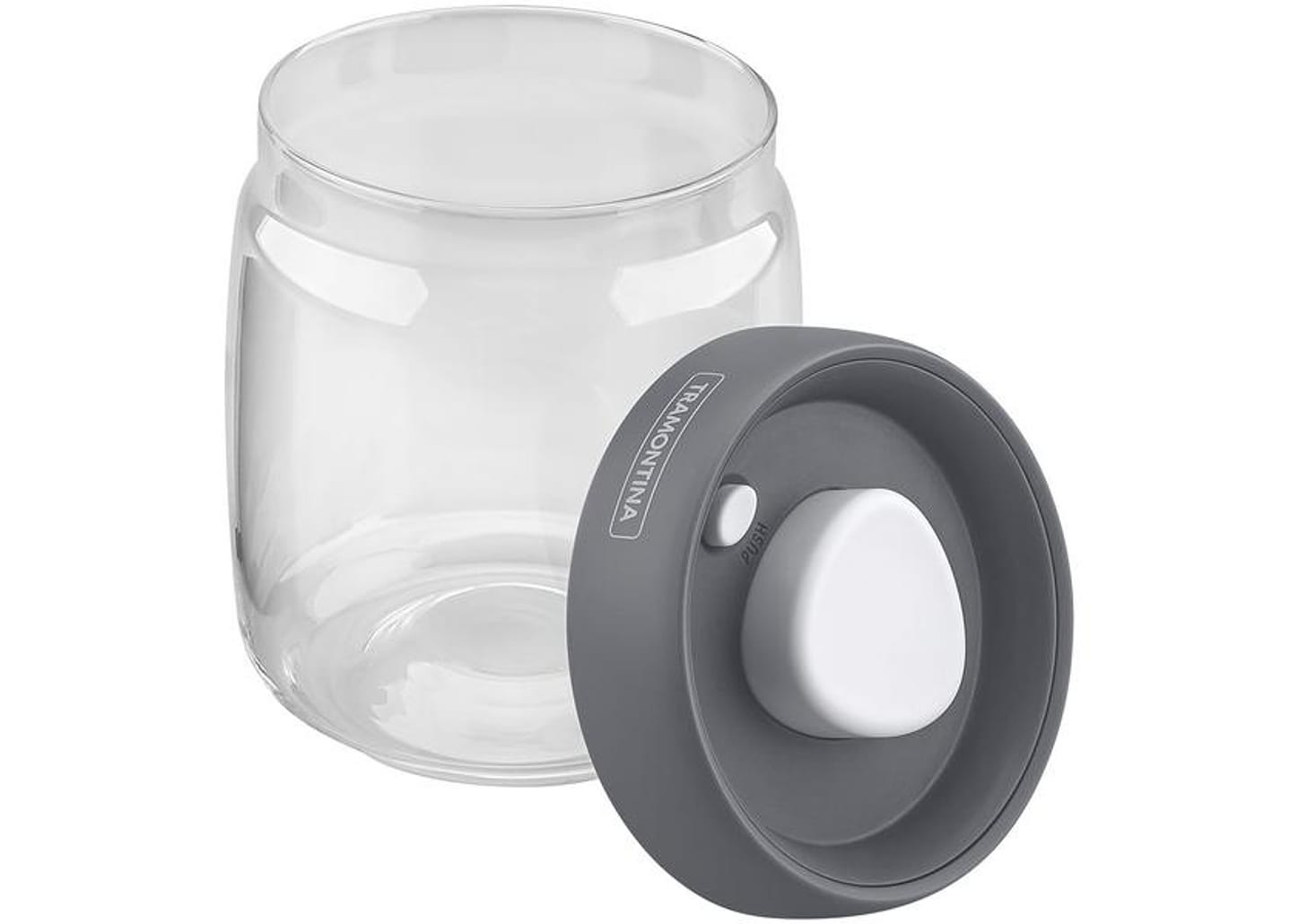 Pote de Vidro Hermético Tramontina com Tampa Redondo 400ml Purezza