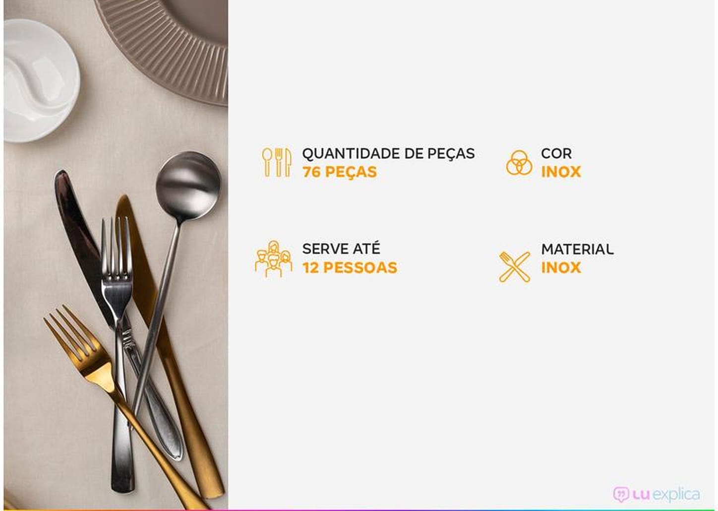 Faqueiro Tramontina Inox 76 Peças Cannes 66979300 com Estojo