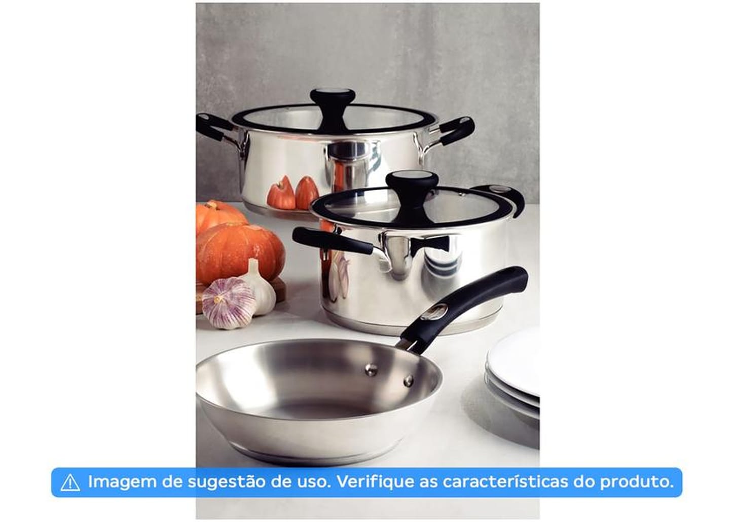 Frigideira Tramontina Inox Fundo Triplo Solar Silicone 62135240 24cm