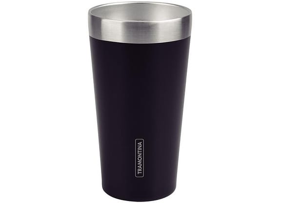 Copo Térmico Parede Dupla Tramontina Exata 61646400 Preto 420ml