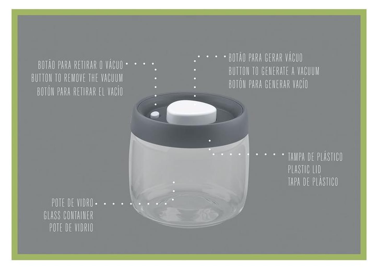 Pote de Vidro Hermético Tramontina com Tampa Redondo 1,2L Purezza