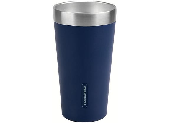 Copo Térmico Parede Dupla Tramontina Exata 61646420 Azul 420ml