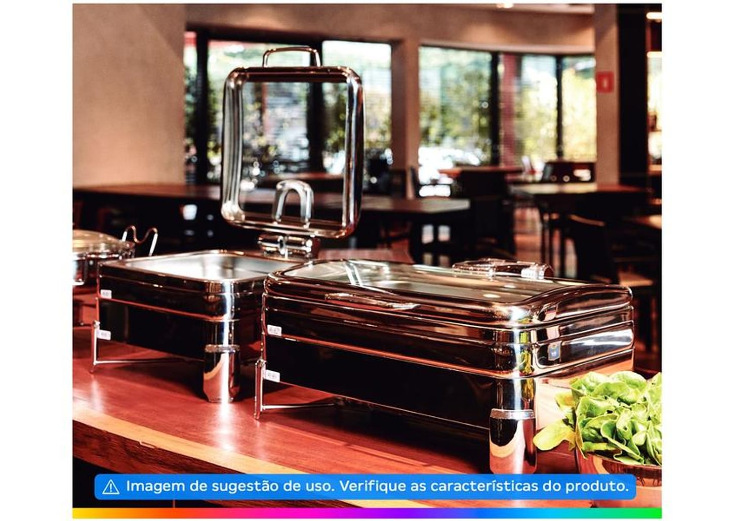 Rechaud Inox 5,9L Tramontina 61027010 com Tampa