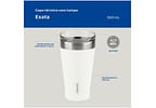 Copo Térmico Parede Dupla com Tampa Tramontina Exata 61646515 Branco 550ml