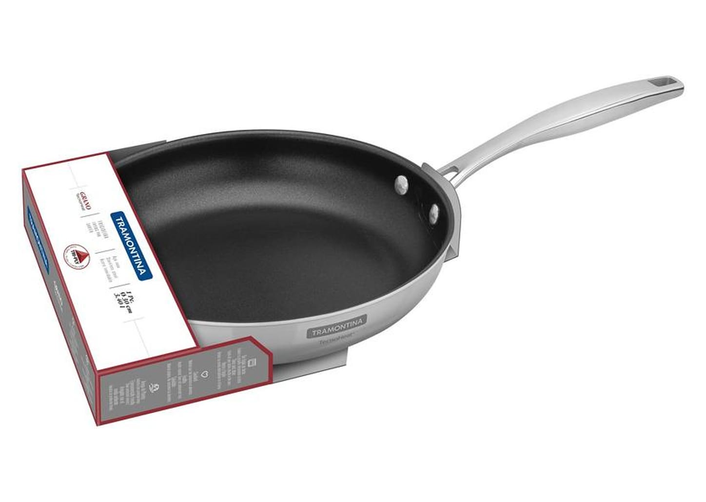 Frigideira Antiaderente Tramontina Inox Fundo Triplo Grano 62155307 30cm