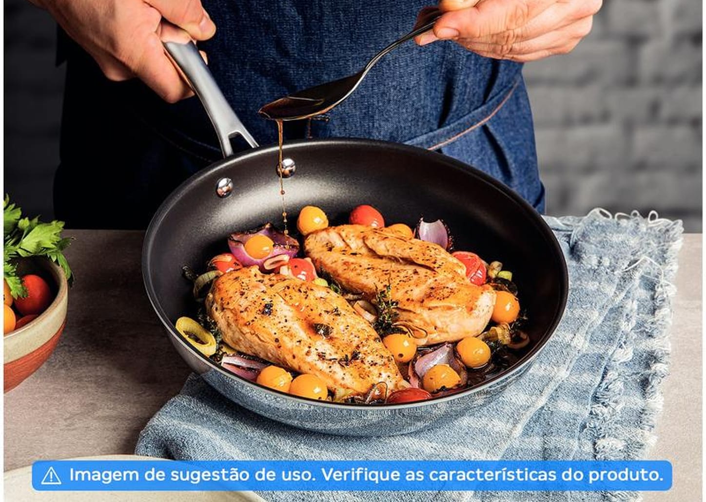 Frigideira Antiaderente Tramontina Inox Fundo Triplo Grano 62155307 30cm