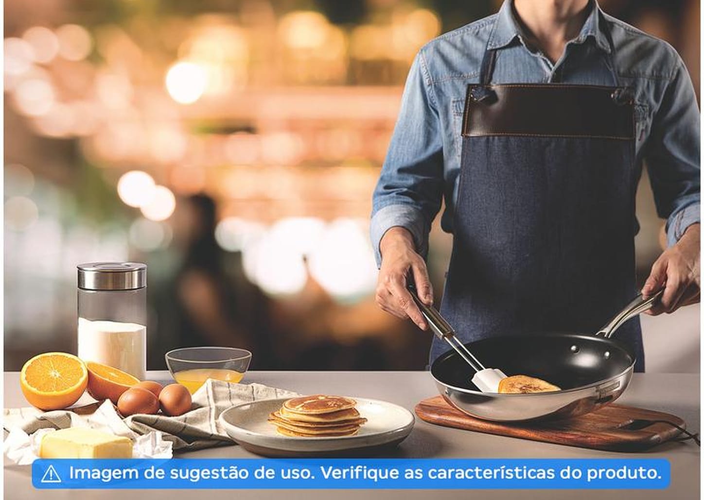 Frigideira Antiaderente Tramontina Inox Fundo Triplo Grano 62155307 30cm