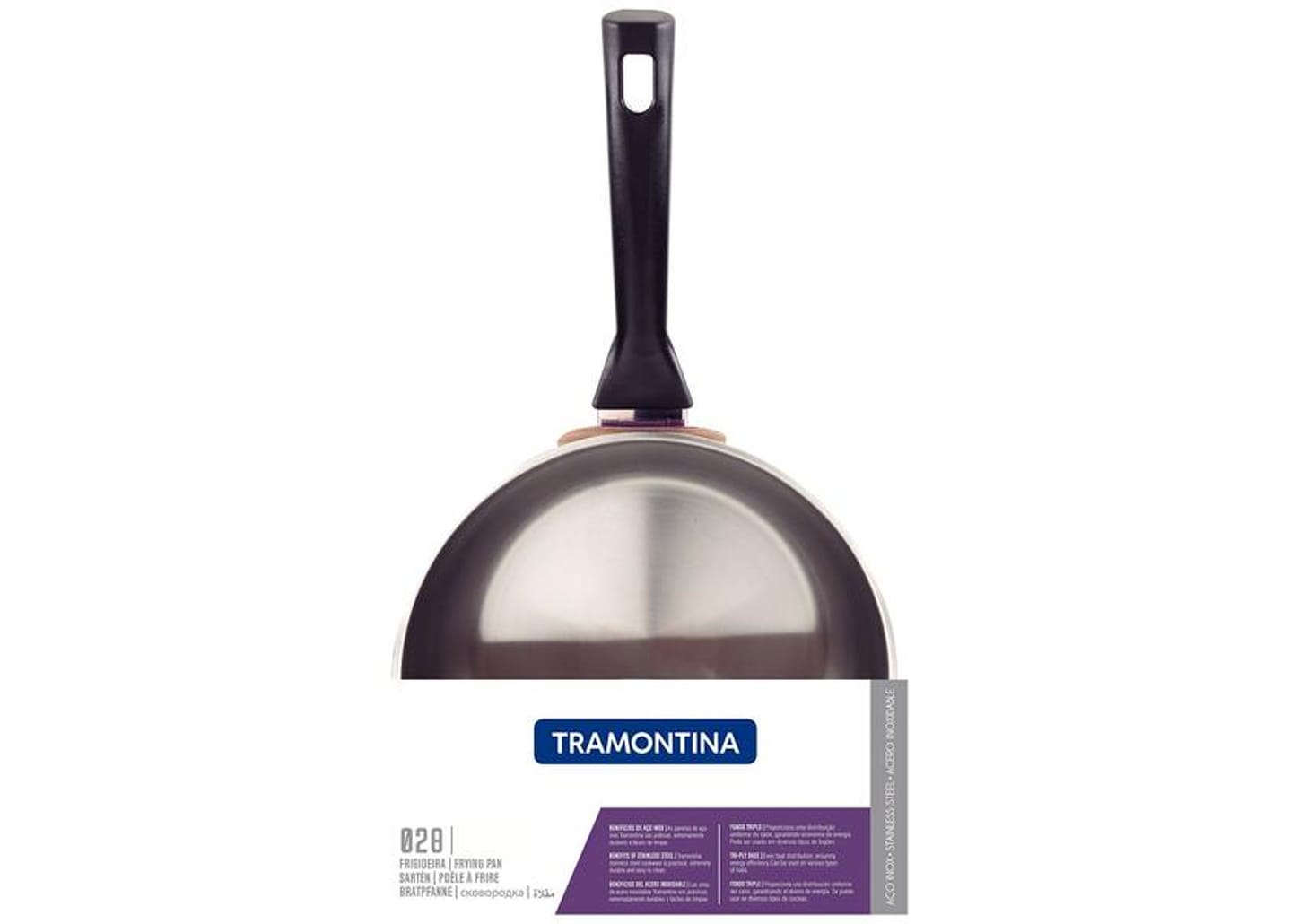 Frigideira Tramontina Inox Fundo Triplo Brava Baquelite 28cm