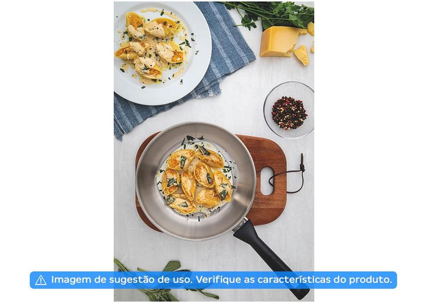 Frigideira Tramontina Inox Fundo Triplo Brava Baquelite 28cm