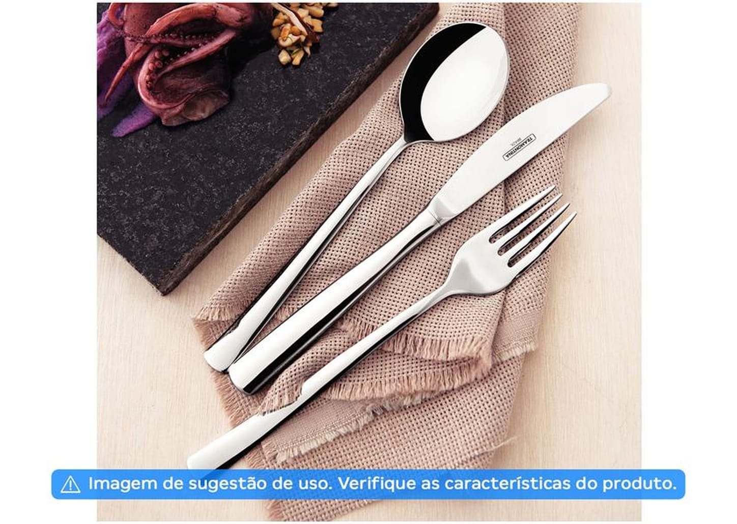 Faqueiro Tramontina Inox 76 Peças Berlin Brilho 66934304 com Estojo