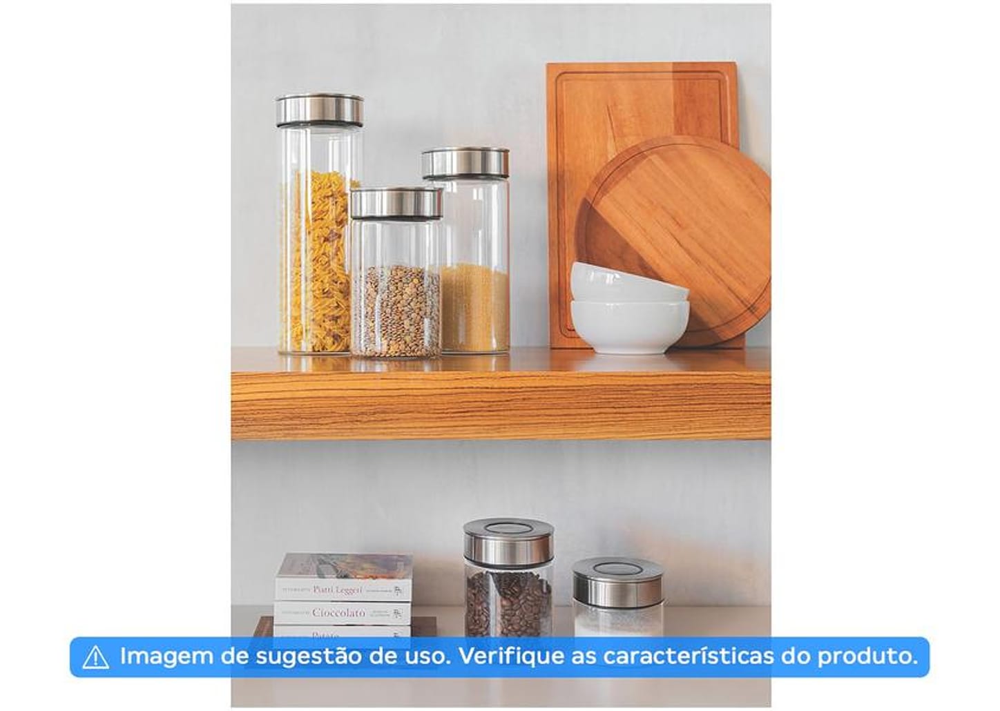 Pote de Vidro Hermético Tramontina com Tampa Redondo 1,4L Purezza