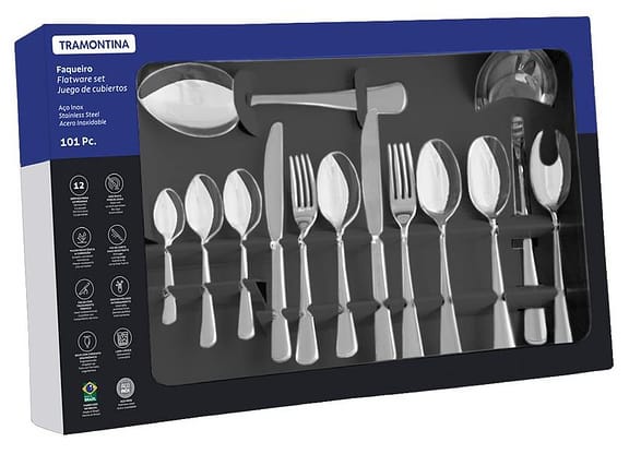 Faqueiro Tramontina Inox 101 Peças Zurique 66986030
