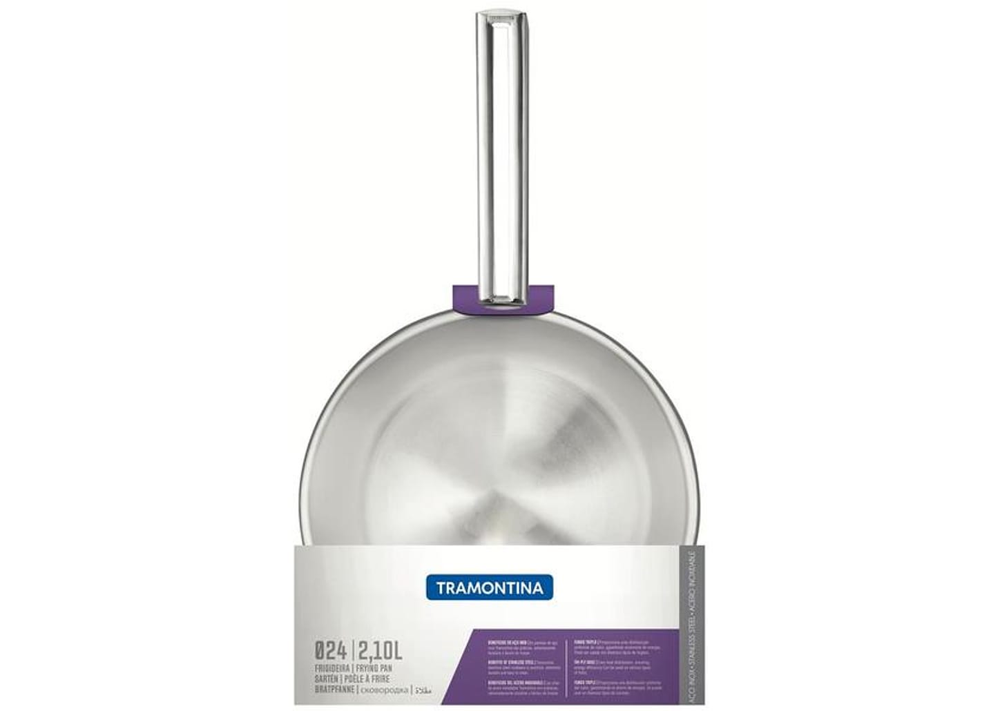 Frigideira Tramontina Inox Fundo Triplo Brava 62415240 24cm