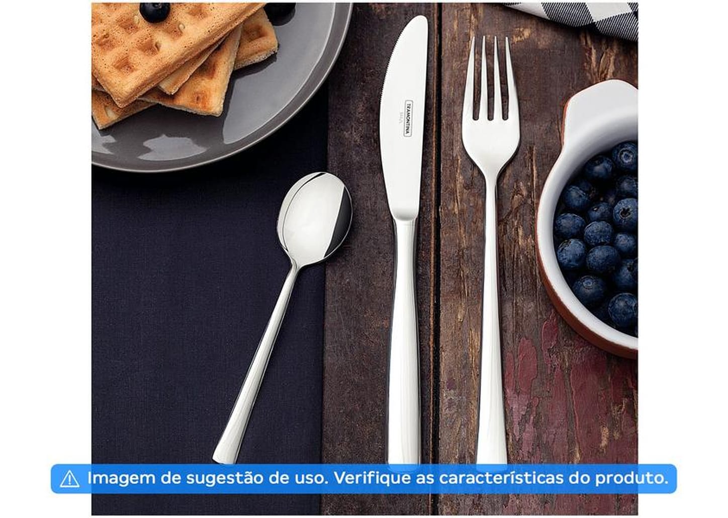 Faqueiro Tramontina Inox 101 Peças Berlin Brilho 66934214 com Estojo