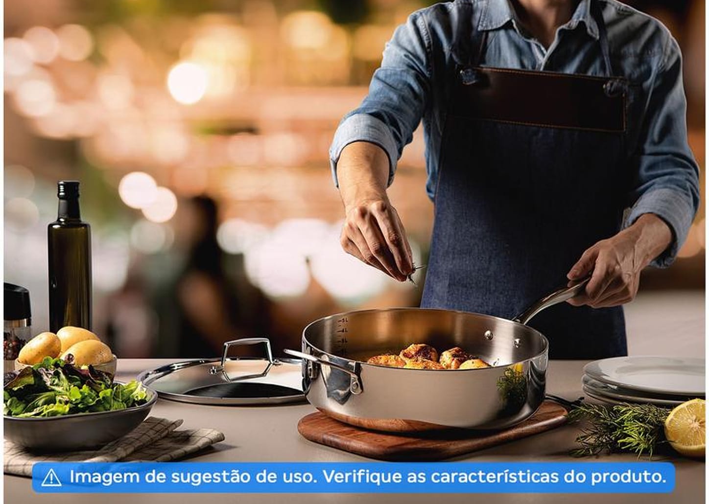 Frigideira Tramontina Inox Fundo Triplo Grano 62140300 30cm