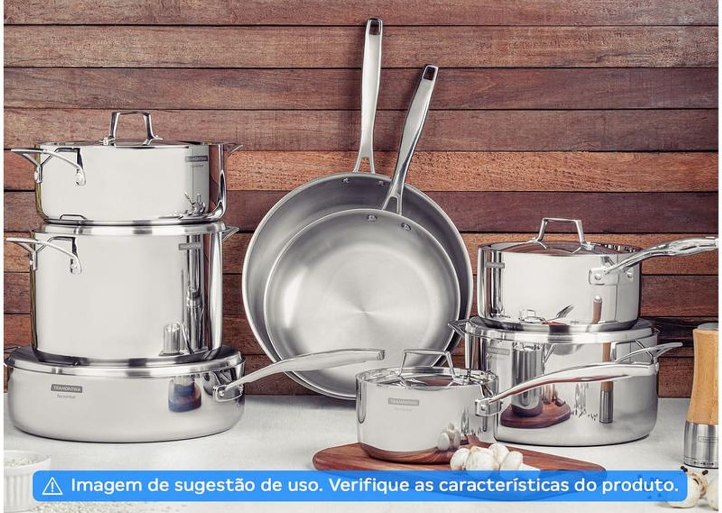 Frigideira Tramontina Inox Fundo Triplo Grano 62140300 30cm