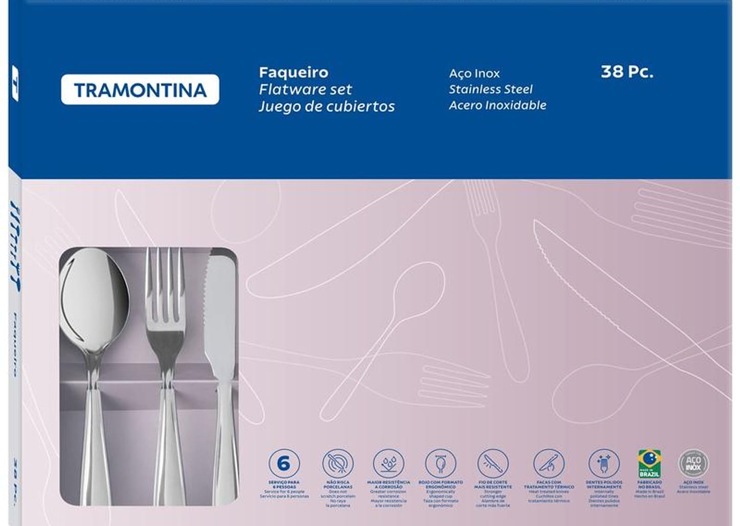 Faqueiro Tramontina Inox 38 Peças Laguna 66906510