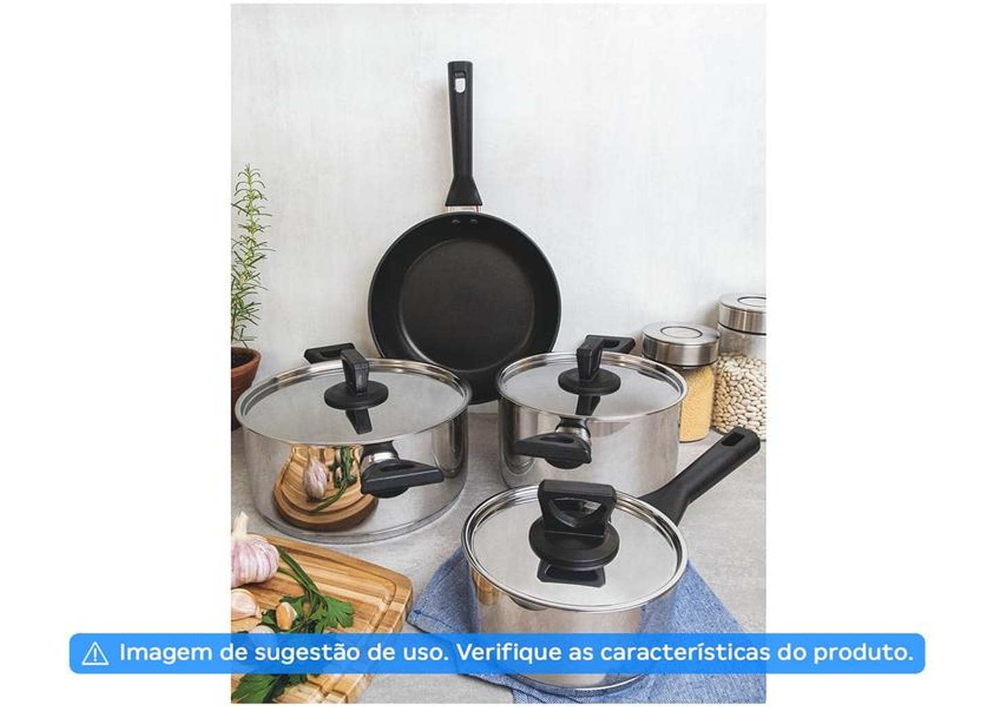 Frigideira Antiaderente Tramontina Inox Fundo Triplo Brava Baquelite 62195 62195207