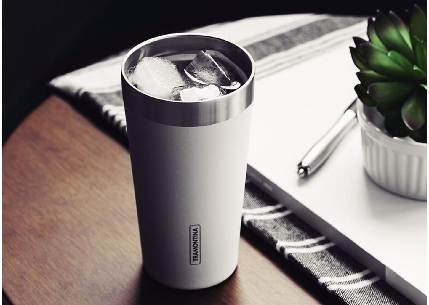 Copo Térmico Parede Dupla Tramontina Exata 61646410 Branco 420ml