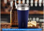 Copo Térmico Parede Dupla com Tampa Tramontina Exata 61646525 Azul 550ml