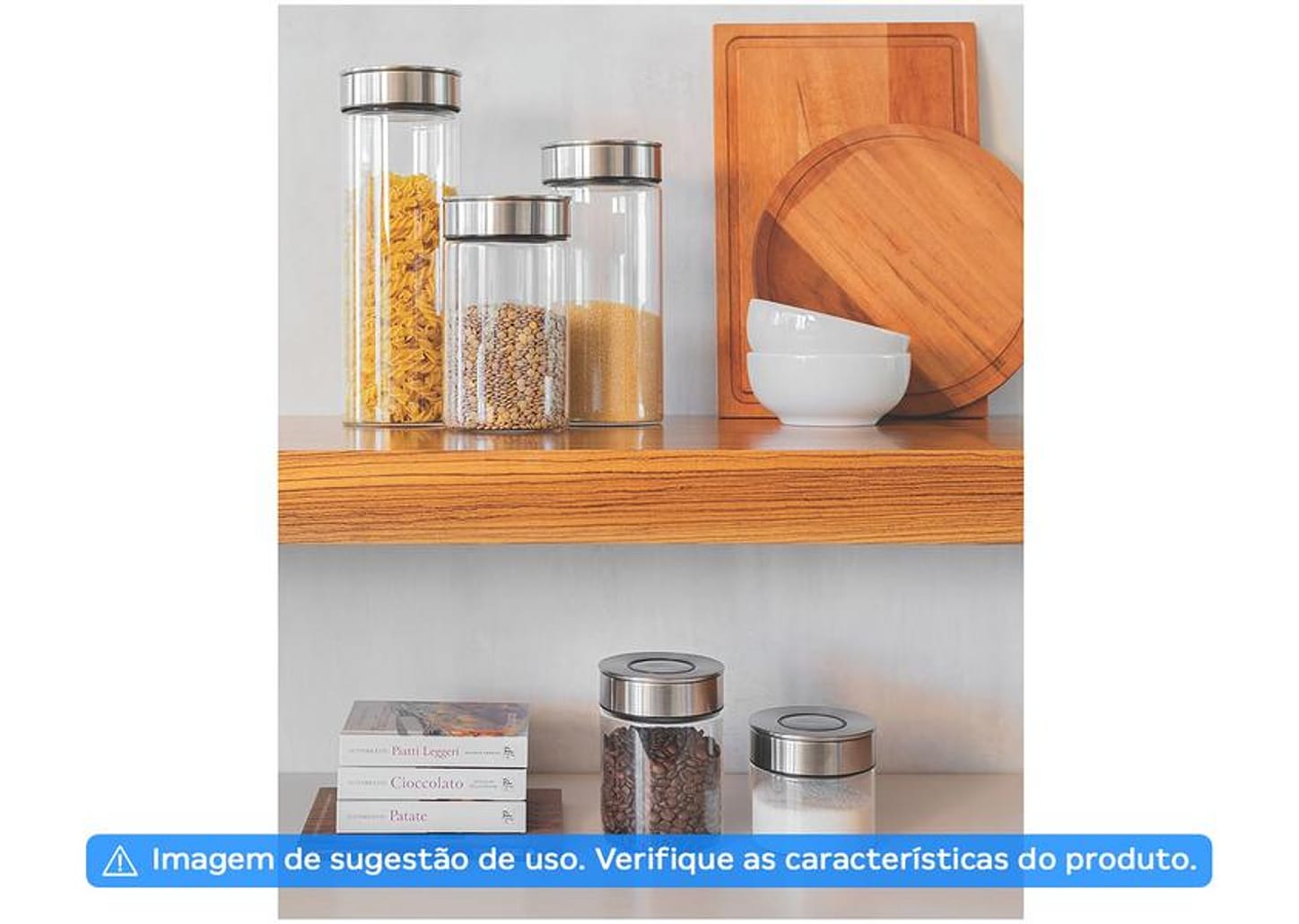 Pote de Vidro Hermético Tramontina com Tampa Redondo 400ml Purezza