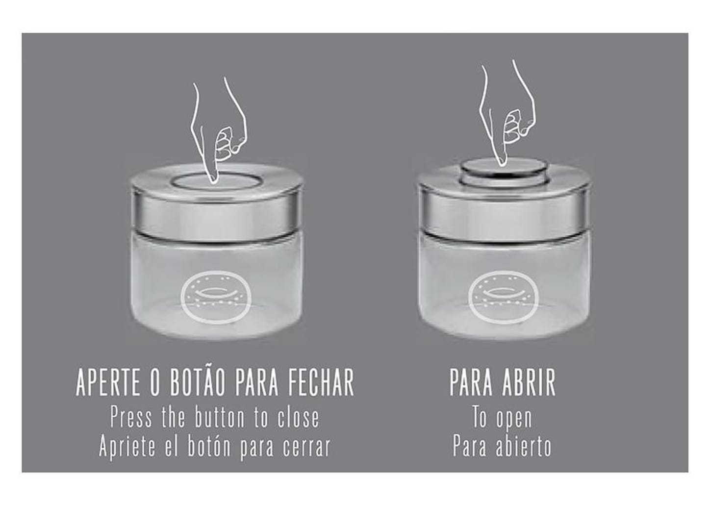 Pote de Vidro Hermético Tramontina com Tampa Redondo 400ml Purezza