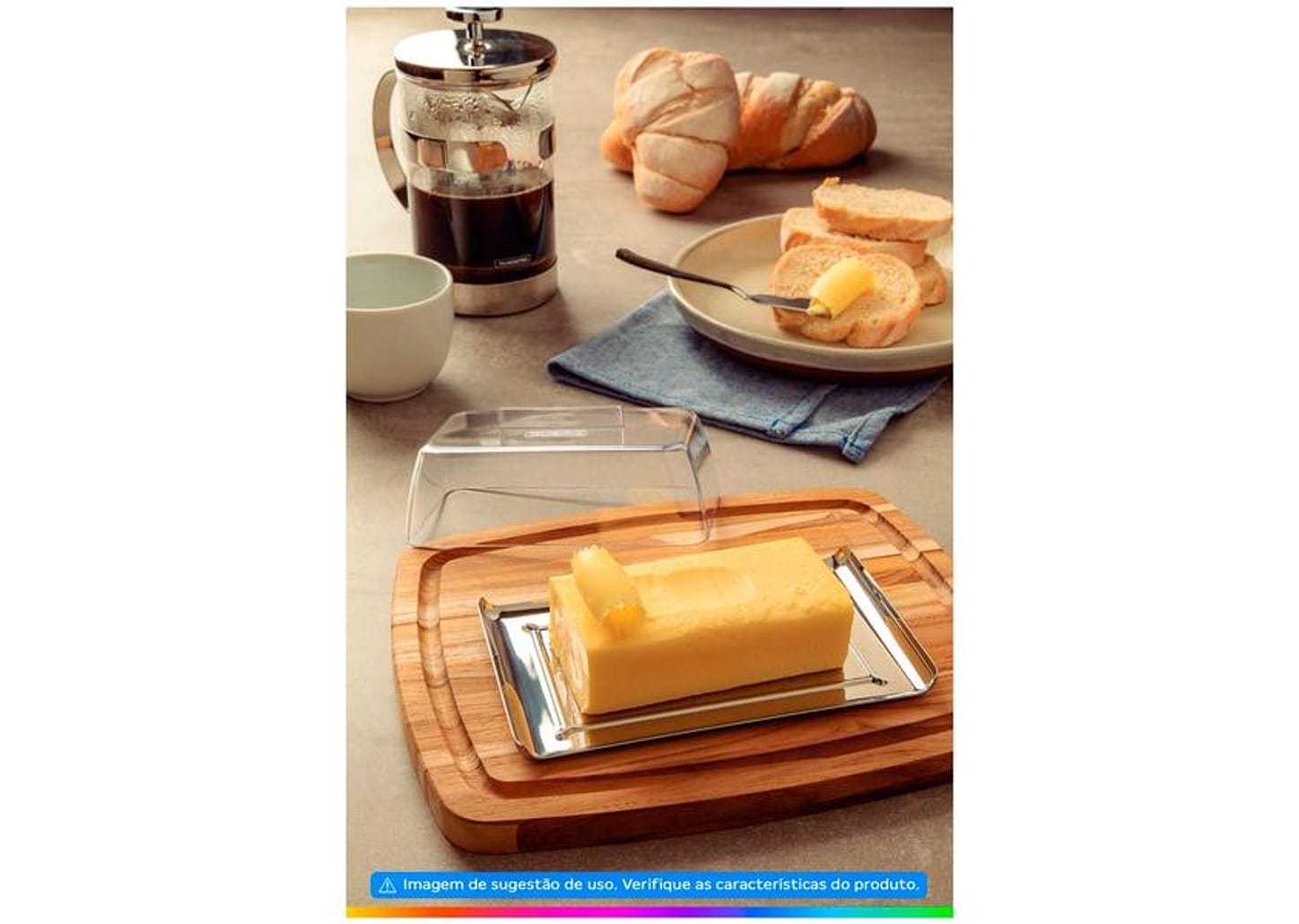 Manteigueira Inox Tramontina Quadrata