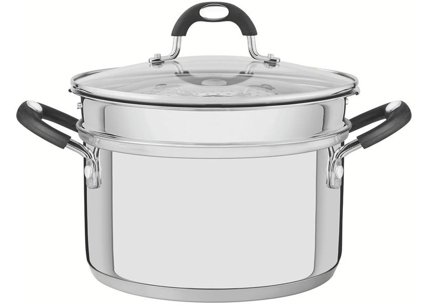 Jogo de Panelas Tramontina de Inox Prata 2 peças Astro Silicone