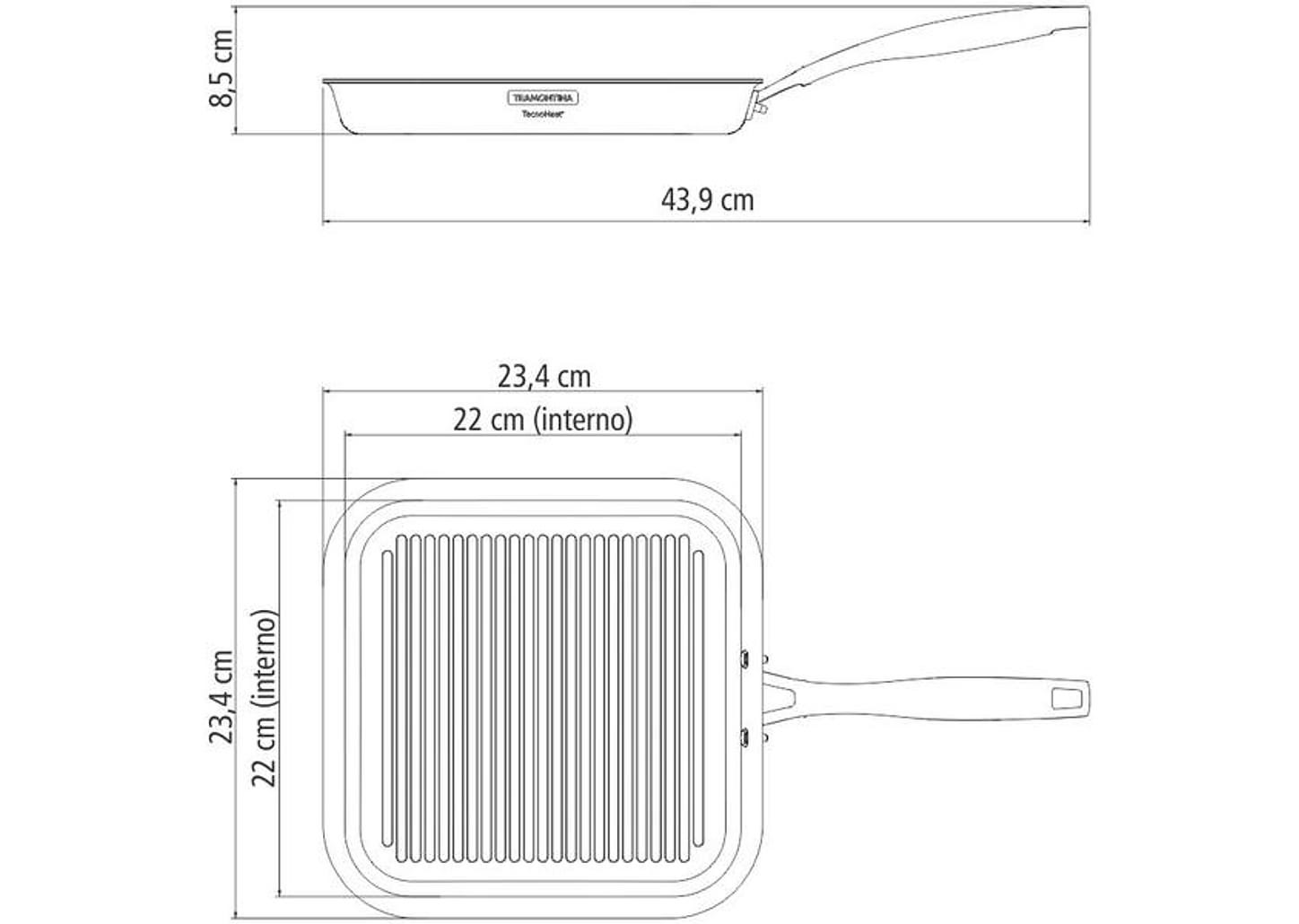Bistequeira Tramontina Inox 22cm Grano 62159220