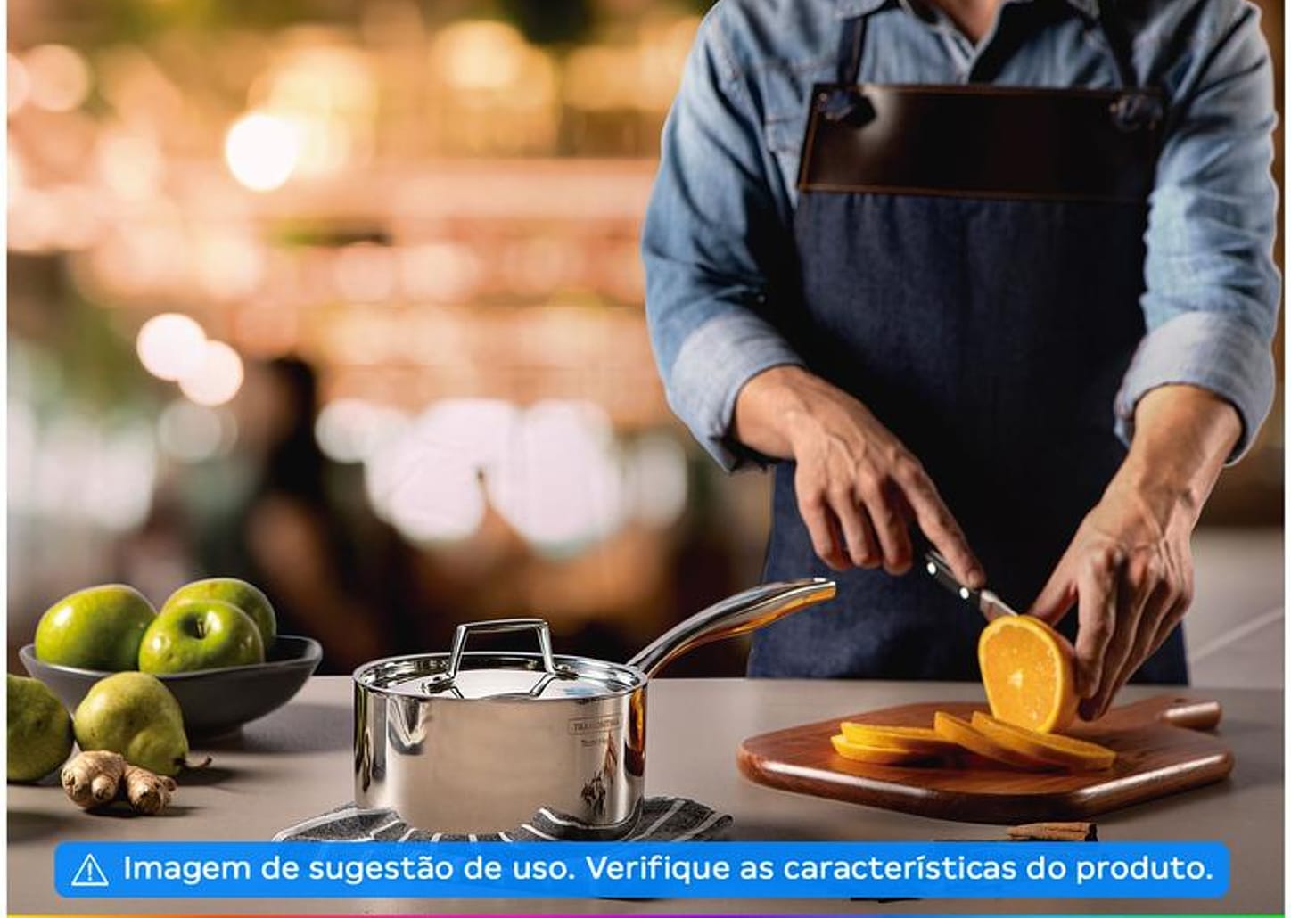 Panela Tramontina Inox 16cm 1,7L Grano