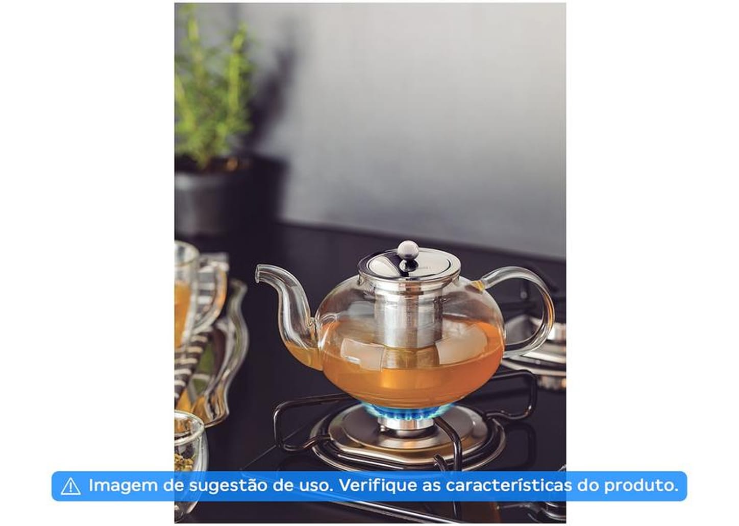 Bule de Chá com Infusor Transparente 1L Tramontina 61764100