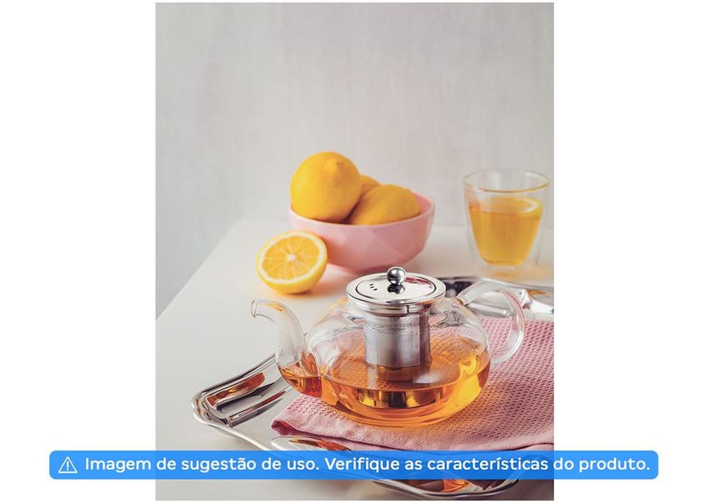 Bule de Chá com Infusor Transparente 1L Tramontina 61764100