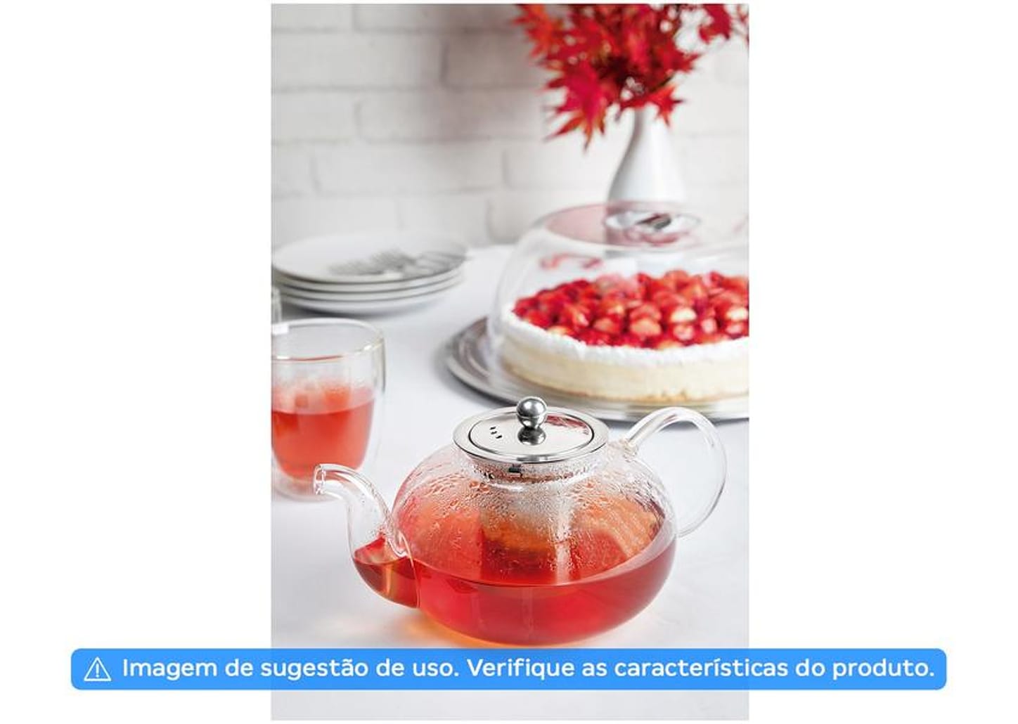 Bule de Chá com Infusor Transparente 1L Tramontina 61764100