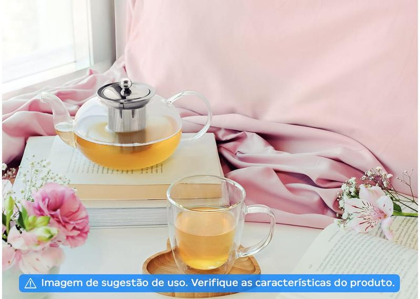 Bule de Chá com Infusor Transparente 1L Tramontina 61764100