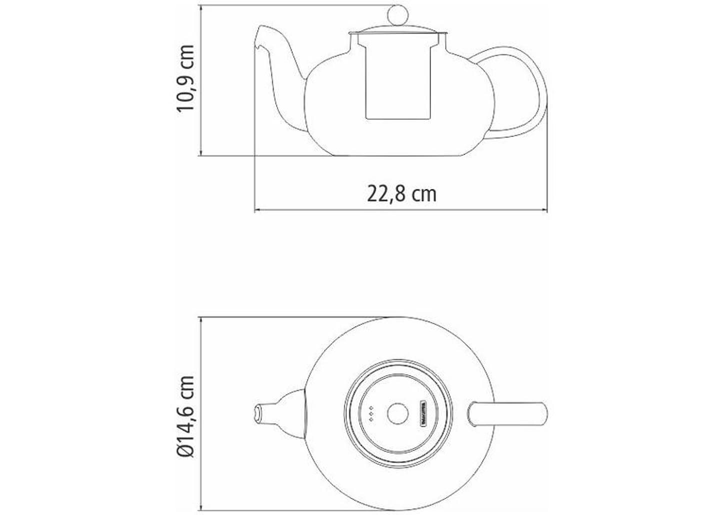 Bule de Chá com Infusor Transparente 1L Tramontina 61764100
