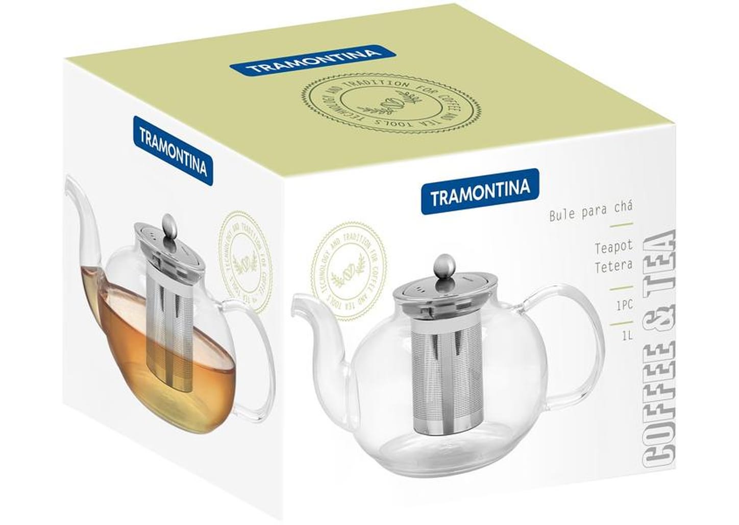 Bule de Chá com Infusor Transparente 1L Tramontina 61764100