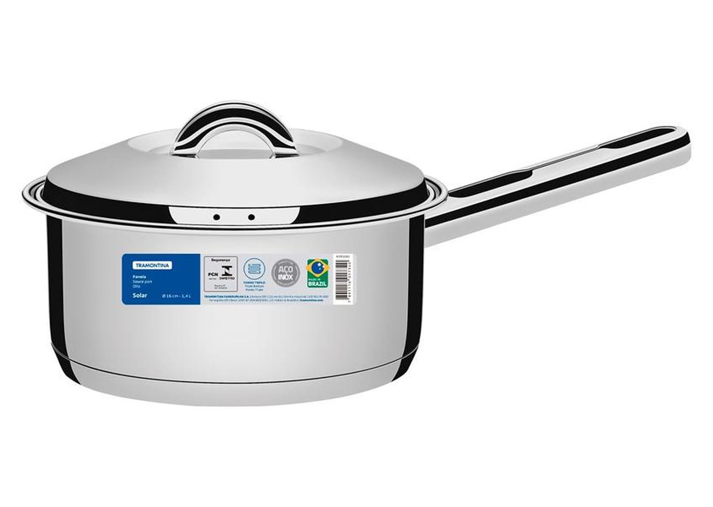 Panela Tramontina Inox 16cm 1,4L Solar