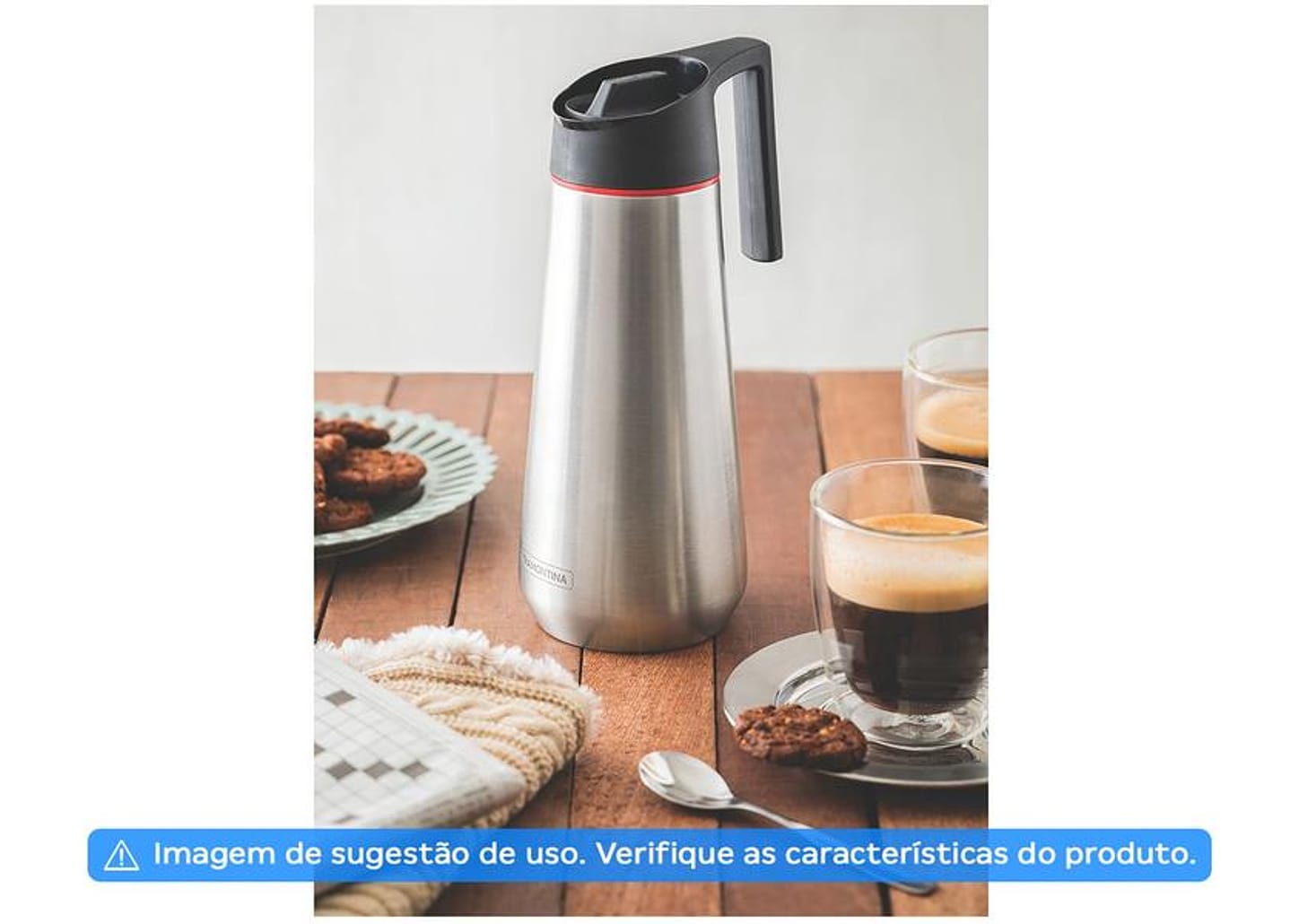 Bule de Chá e Café Térmico com Tampa 1L Tramontina Exata 61638100