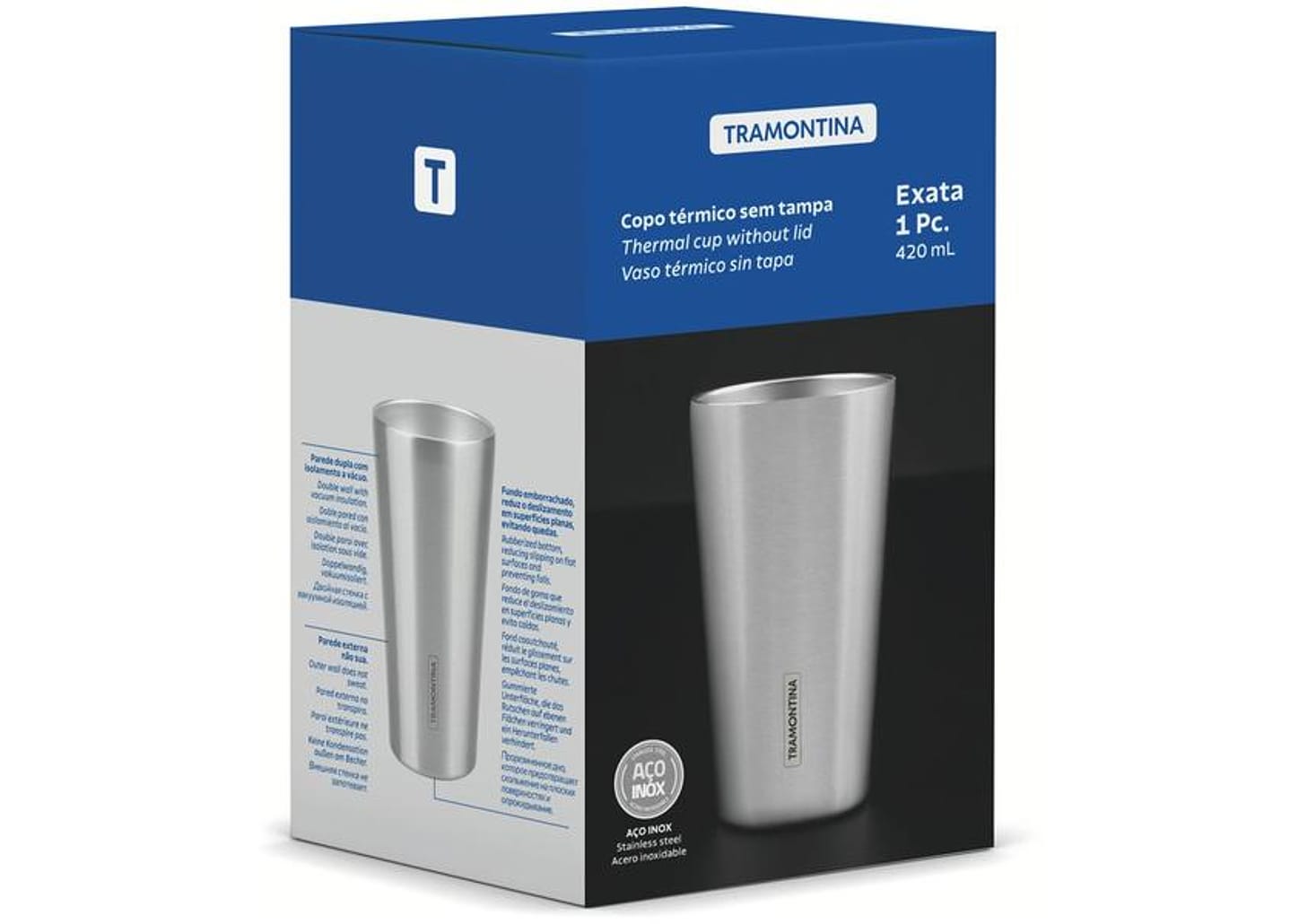 Copo Térmico Parede Dupla Tramontina Exata 61646430 420ml