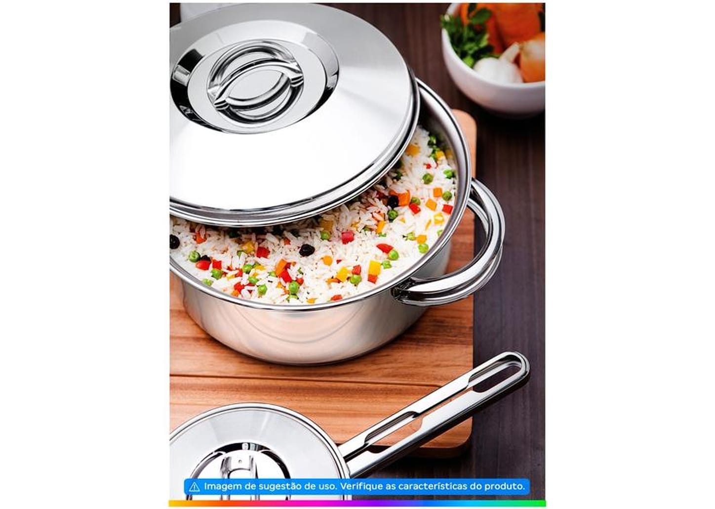 Caçarola Tramontina Inox Funda 16cm 1,8L Inox Solar