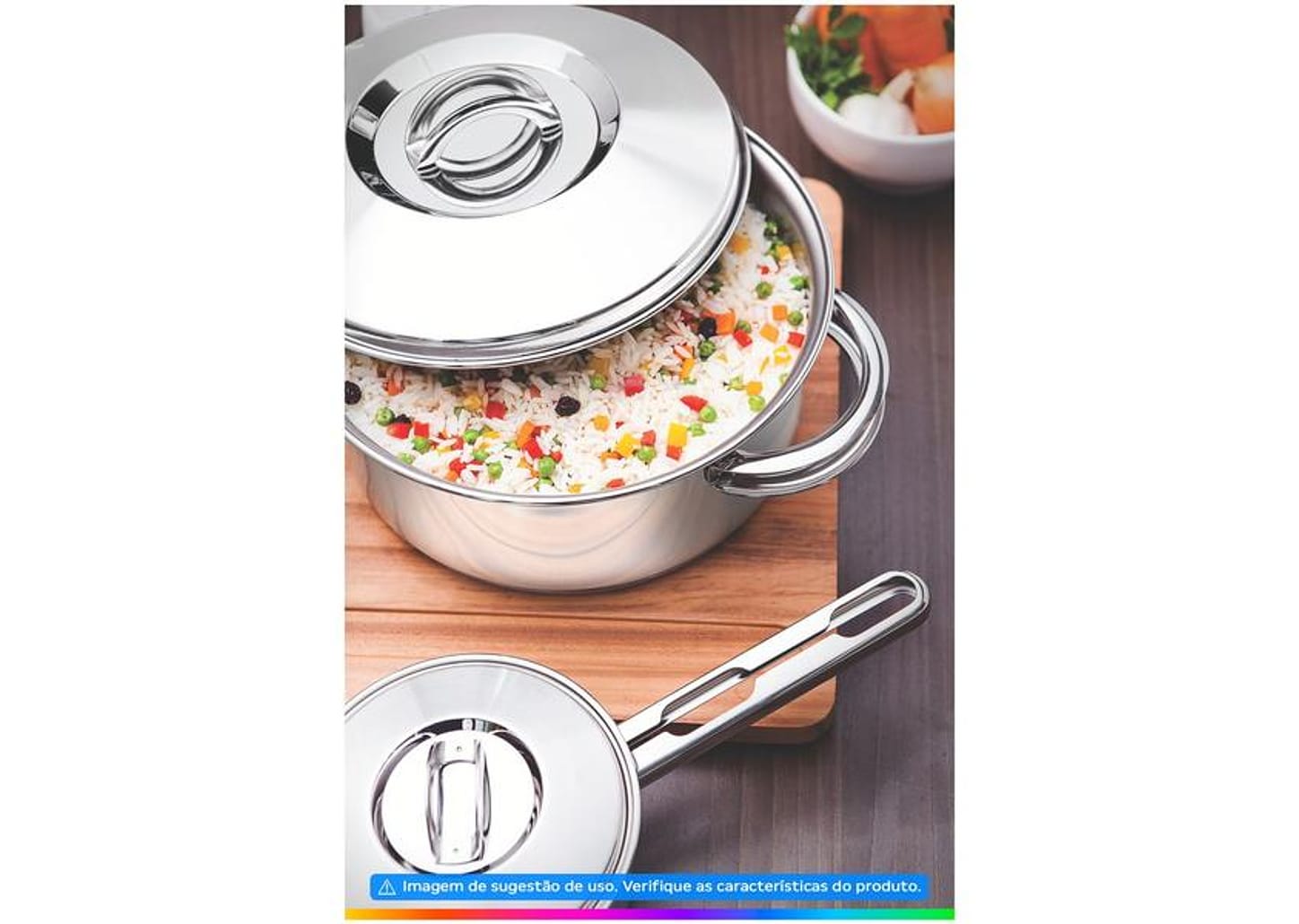 Caçarola Tramontina Inox Funda 20cm 3,6L Inox Solar